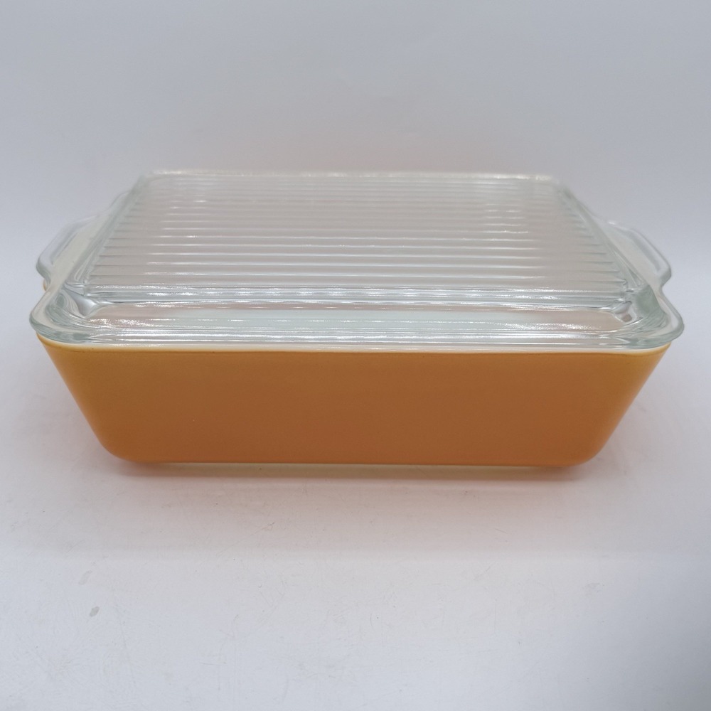 Vtg Pyrex 503 Orange Refrigerator Dish Lid 1.5 Qt Daisy Friendship Fridgie MCM